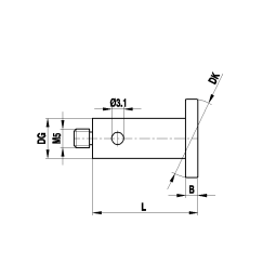 M5 Ø20 мм диск из высокопрочной стали, 1 мм толщина, L 60 мм, для систем ZEISS A-5555-0123