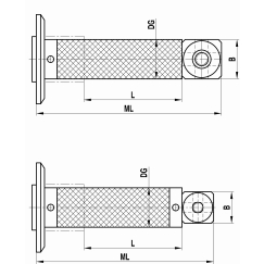 M5 удлинитель для адаптерной пластины, углепластик, ML 166.5 мм, DG/D 20 мм, для систем ZEISS A-5555-1938